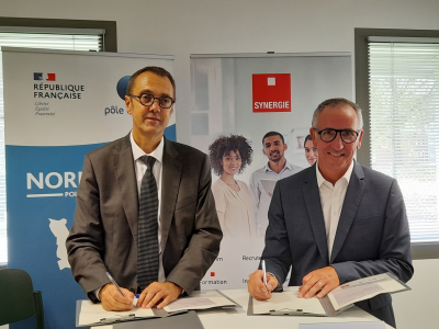 Signature d'une convention de partenariat Pôle emploi Normandie et Synergie en faveur de l'emploi en Normandie