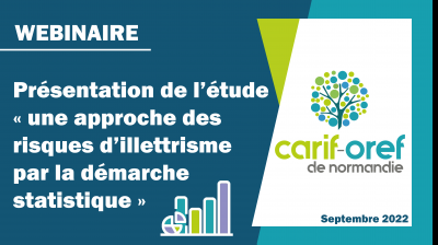 Replay du webinaire sur la présentation de l'étude " Une approche des risques d'illettrisme par la démarche statistique "
