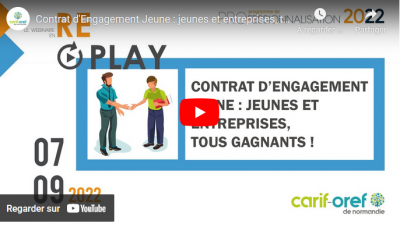 Le replay du webinaire « Contrat d’Engagement Jeune (CEJ) : Jeunes et entreprises, tous gagnants ! »