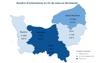 L’intérim en Normandie en baisse pour le quatrième mois consécutif